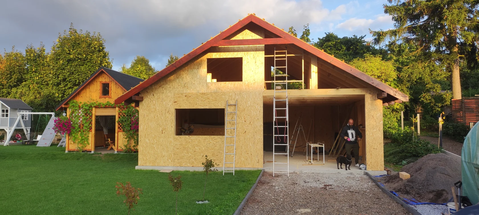 Budowa garażu szkieletowego